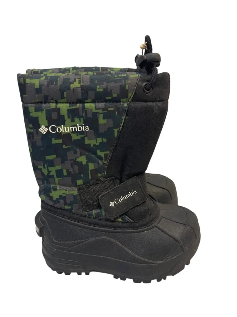 Columbia Powderbug Camo Snow Boots Boys Size 8 Little Kids
